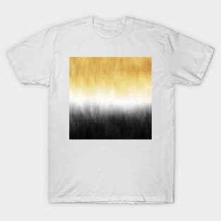 Yellow and Black Painting Brush Strokes Modern Art T-Shirt